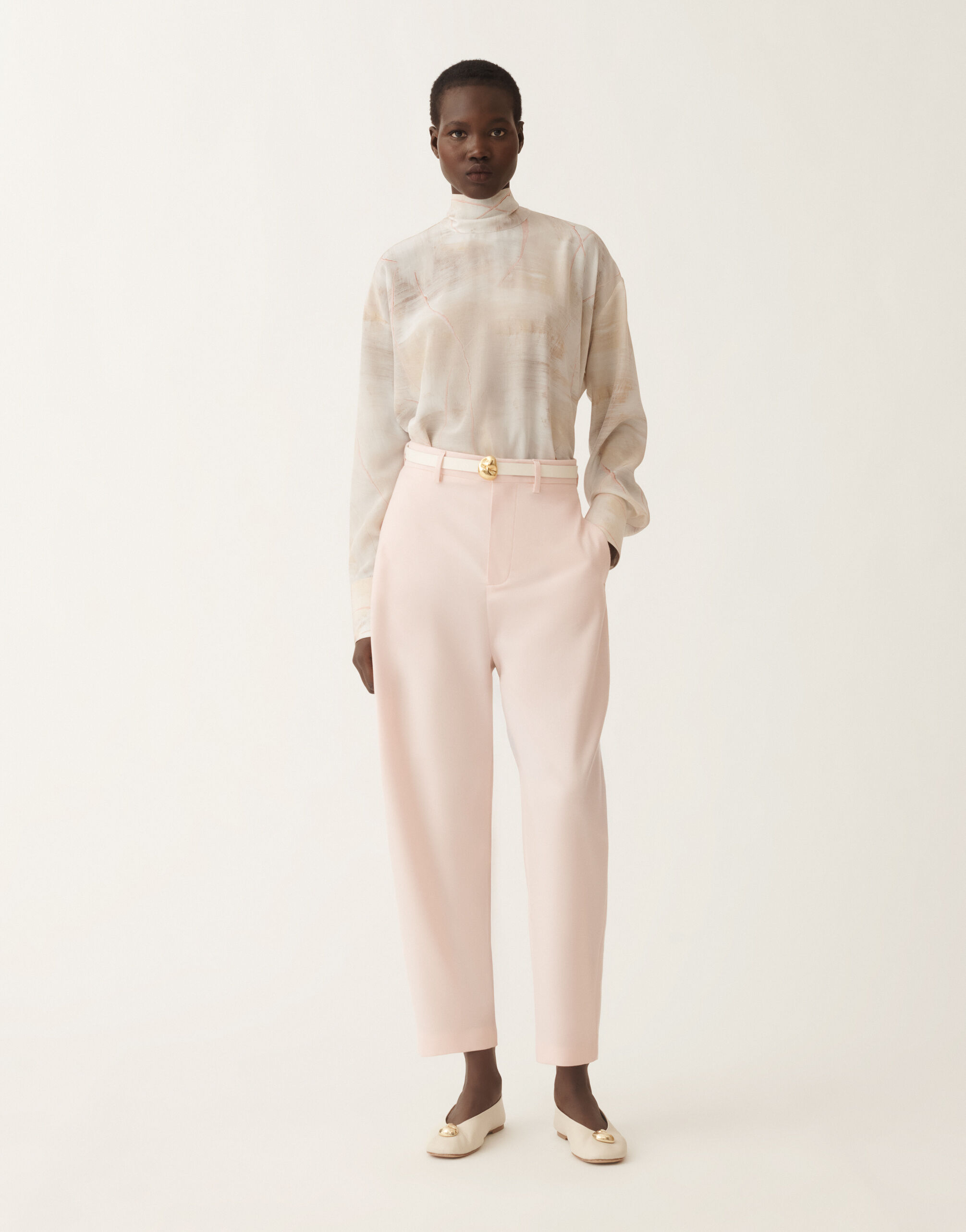 Flannel trousers, quartz pink for Women | Fabiana Filippi®