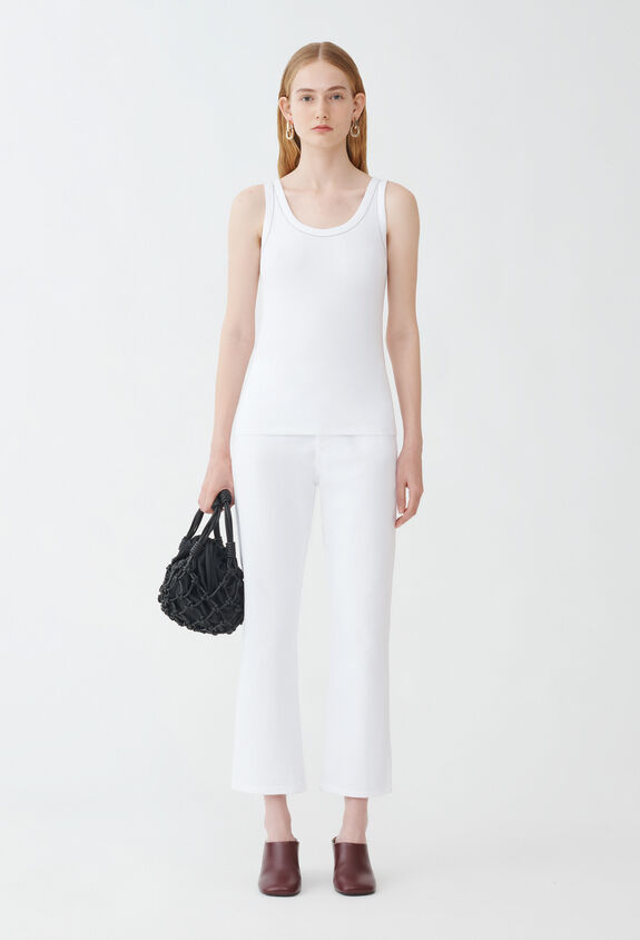 Fabiana Filippi Jersey vest top, optical white WHITE JED214F395I9360000