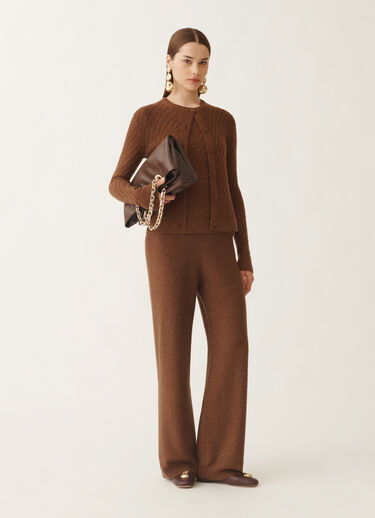 Fabiana Filippi Wool and silk sweater with sequins, mahogany BROWN MAD215F112D2960000