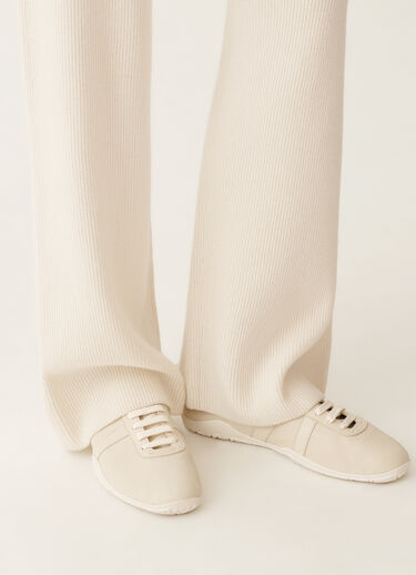 Fabiana Filippi Vintage-Sneakers aus Nappaleder, buttergelb Weiß ASD215A825L8160000