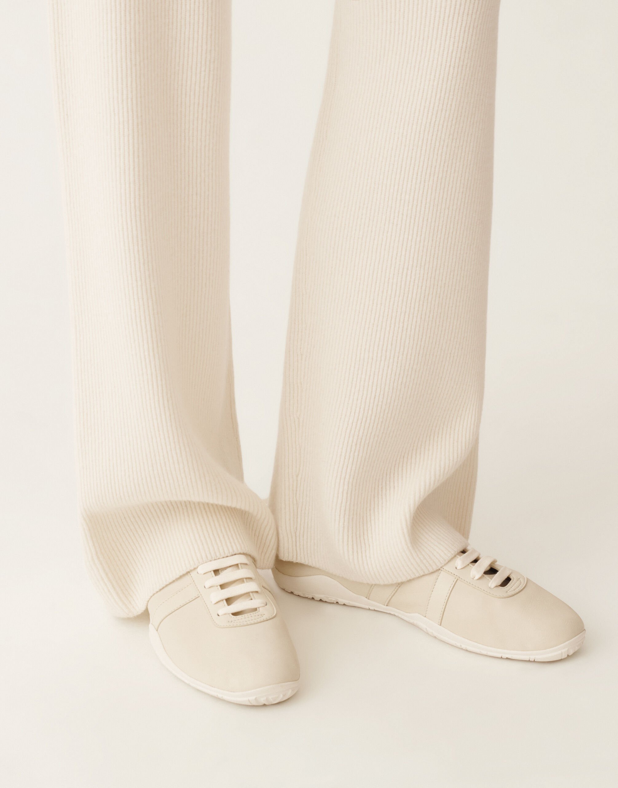 Fabiana Filippi Vintage-Sneakers aus Nappaleder, buttergelb Weiß ASD215A825L8160000
