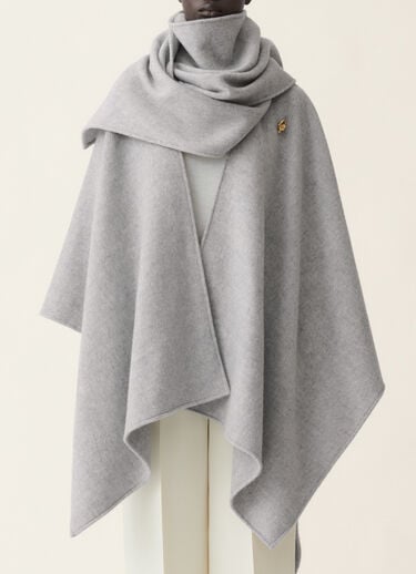 Fabiana Filippi Cape aus Donegal-Garn mit Lurex, granit Granit SAD216A907M5370000