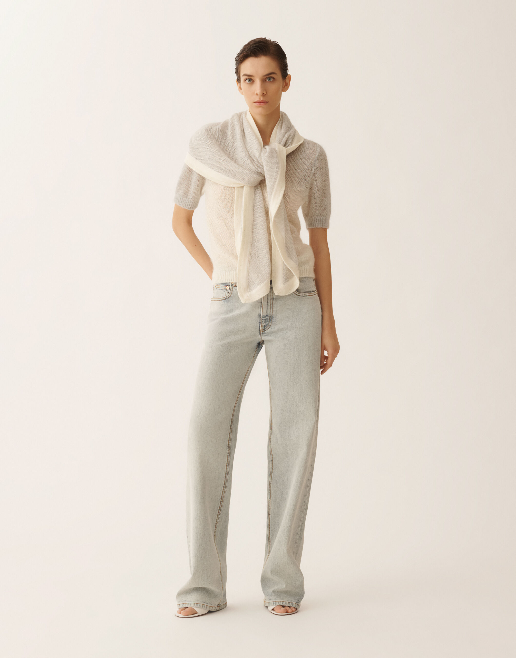 FABIANA FILPPI☆美品☆ レディースMohair scarf with sequins, gravel 新着アイテム | Fabiana