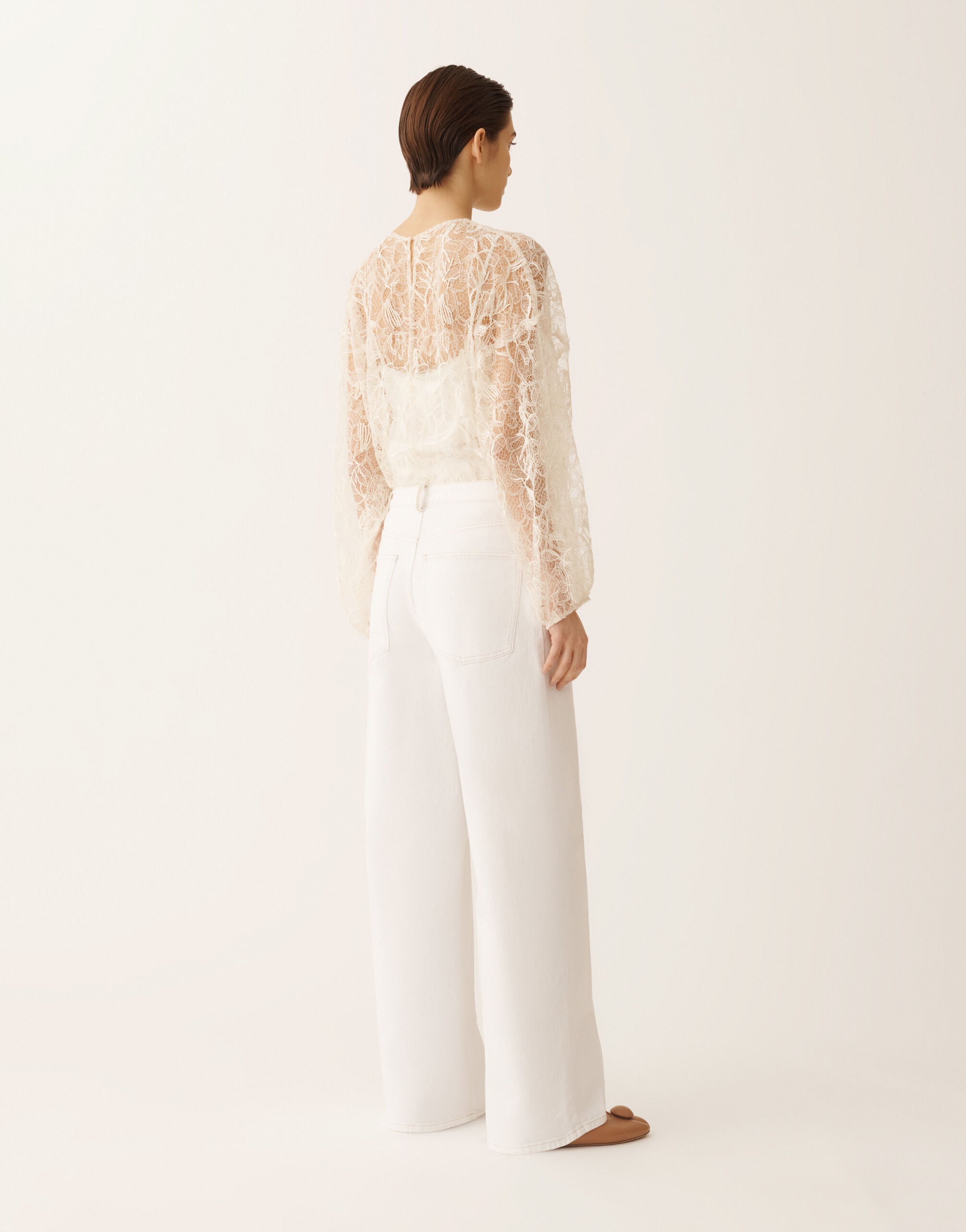 White denim trousers for Women | Fabiana Filippi®