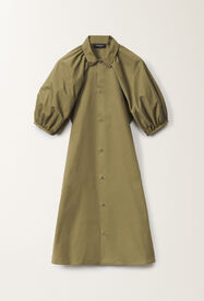Fabiana Filippi Midi-Kleid aus Popeline, grasgrün GRÜN ABD275F750L3060000