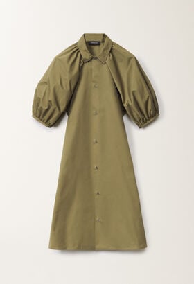 Fabiana Filippi Poplin midi dress, grass AQUAGREEN ABD275F625L2330000