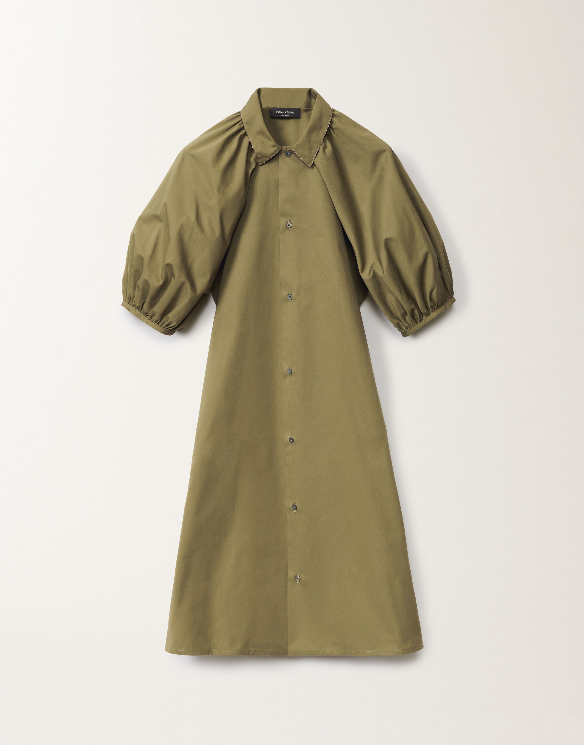 Fabiana Filippi Midi-Kleid aus Popeline, grasgrün GRÜN ABD275F750L3060000