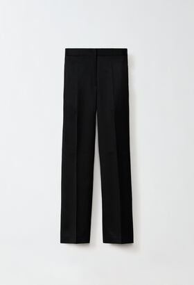 Fabiana Filippi Wool twill trousers, black GREY PAD214F326D6200000