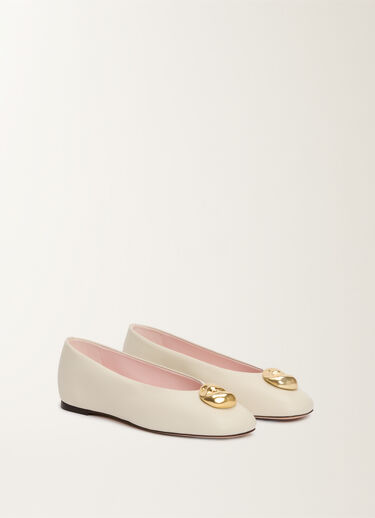 Fabiana Filippi Nappa leather ballet flats, butter WHITE ASD215A807L8200000