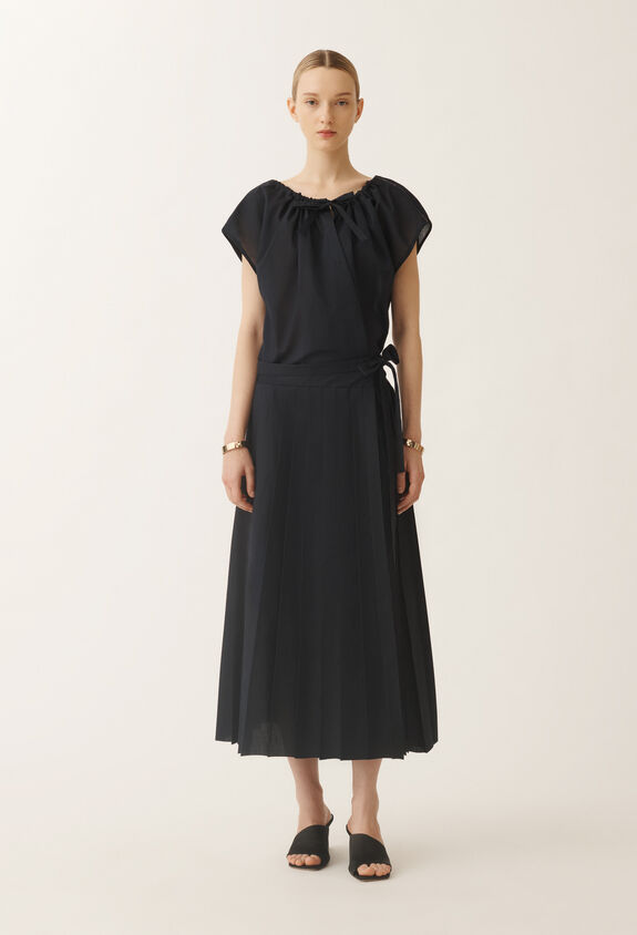 Fabiana Filippi Muslin dress, midnight blue BLUE ABD275F643L3850000