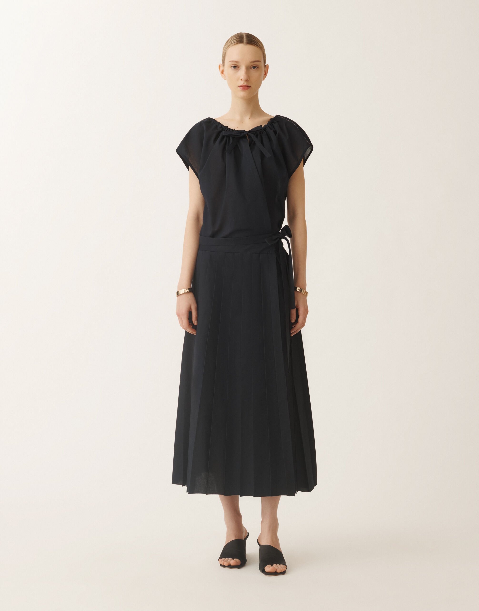Fabiana Filippi Musselinkleid, nachtblau BLAU ABD275F643L3850000