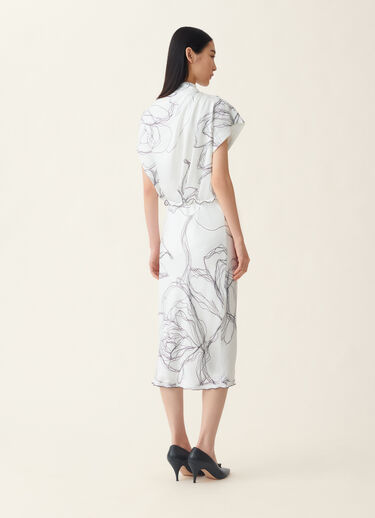 Fabiana Filippi Jupe en twill de soie, blanc Blanc GND216F354M3070000
