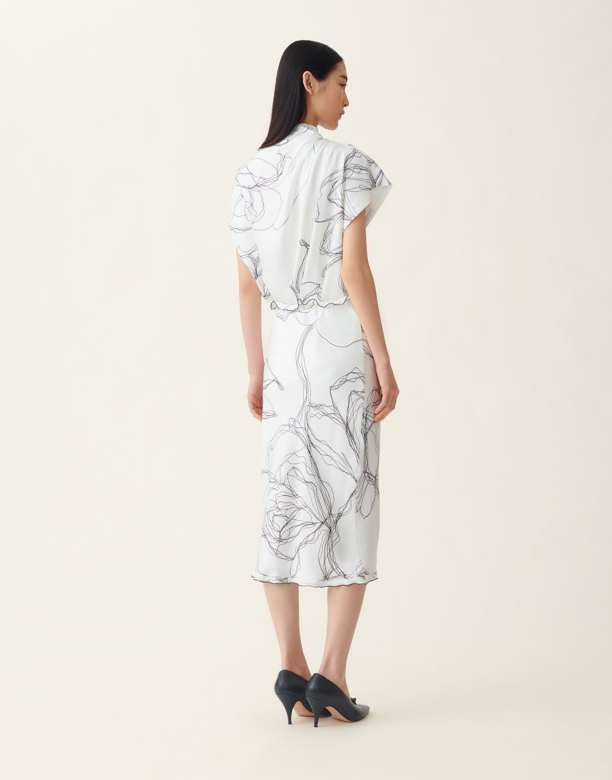 Fabiana Filippi Jupe en twill de soie, blanc Blanc GND216F354M3070000