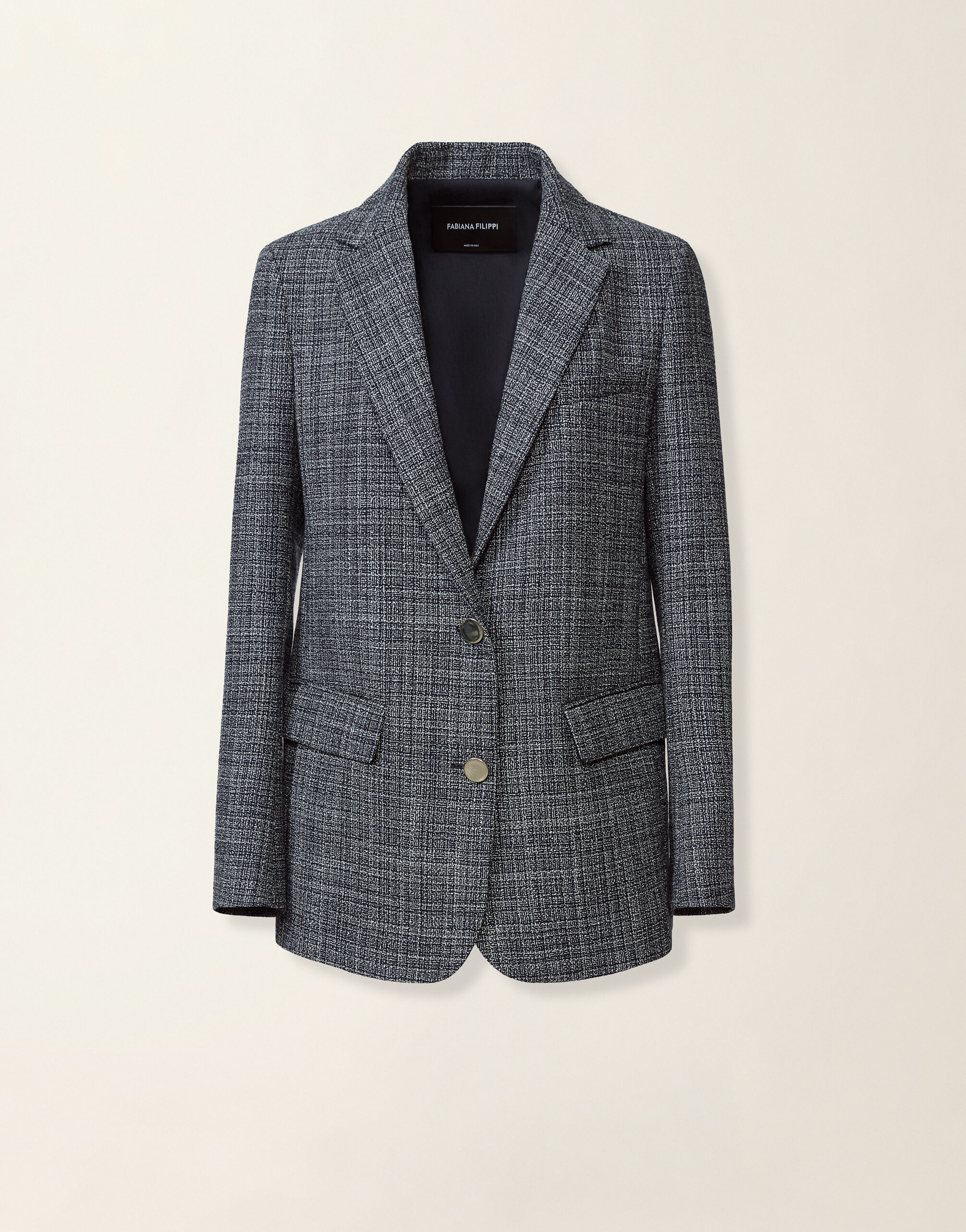 Blazer en mouliné, bleu nuit Fabiana Filippi Blazer en mouliné, bleu nuit Bleu nuit GCD216F168D9830000
