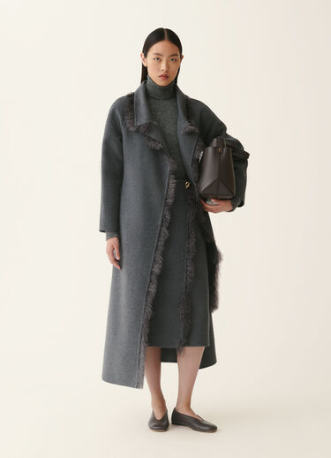 Fabiana Filippi Short wool and cashmere double coat, lead Lead CTD226F206M3840000