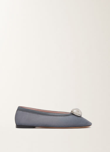 Ballerina flat in mesh, gray Fabiana Filippi Ballerina flat in mesh, gray Gray ASD266A850M0190000