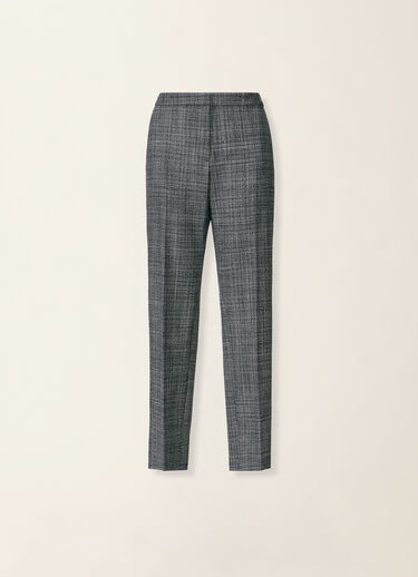 Fabiana Filippi Pantalon Montefalco en mouliné, bleu nuit Bleu nuit PAD216F326D9830000