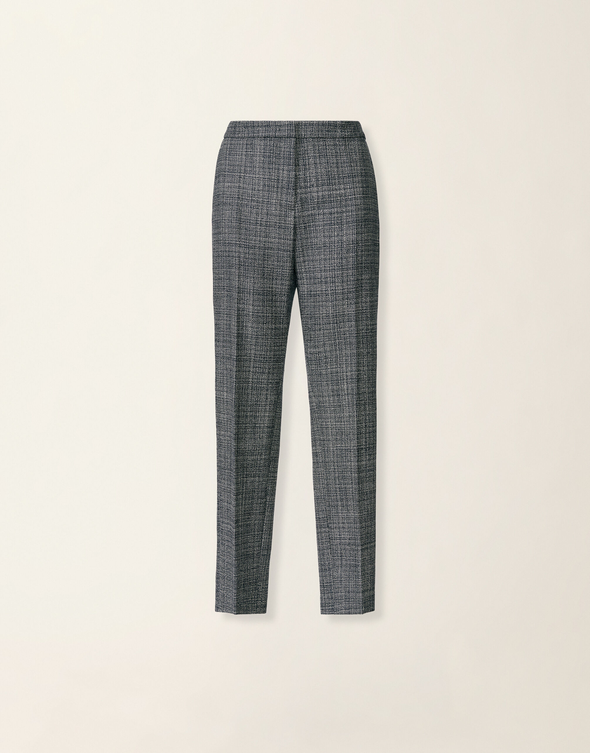 Fabiana Filippi Pantalon Montefalco en mouliné, bleu nuit Bleu nuit PAD216F326D9830000