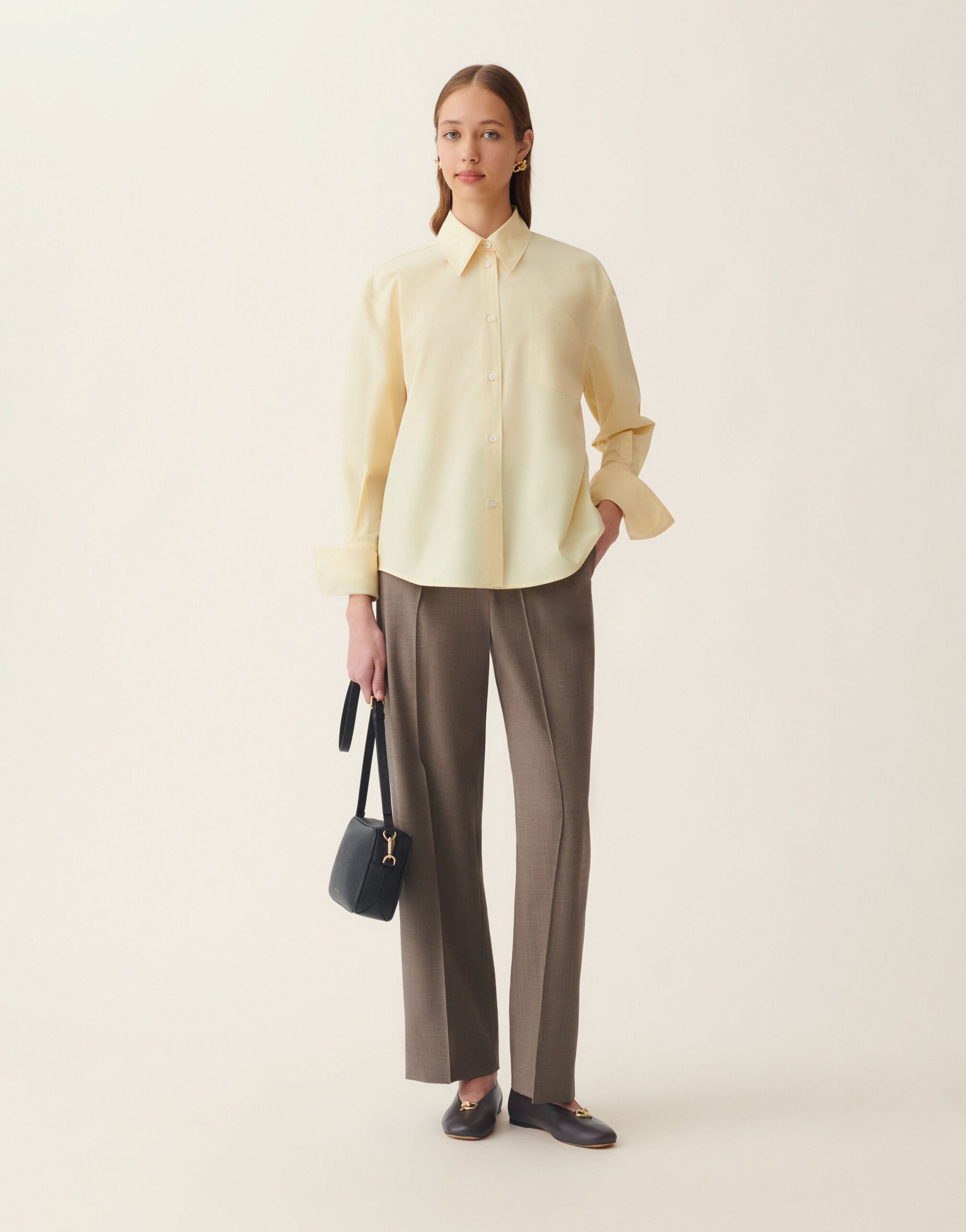 Fabiana Filippi Cool wool trousers, falcon Falcon PAD226F717M3860000
