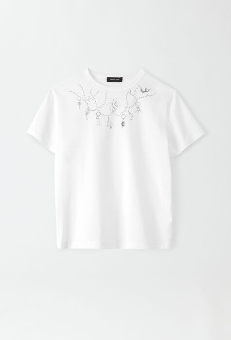Fabiana Filippi Jersey printed T-shirt, white JED274F445H4840000
