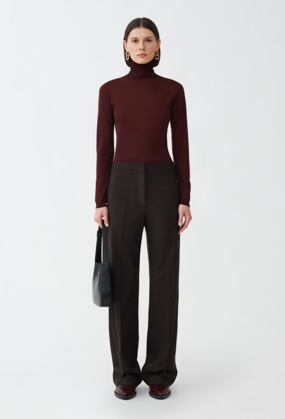 Fabiana Filippi Deruta cool wool trousers, brown BROWN PAD214F320D6200000