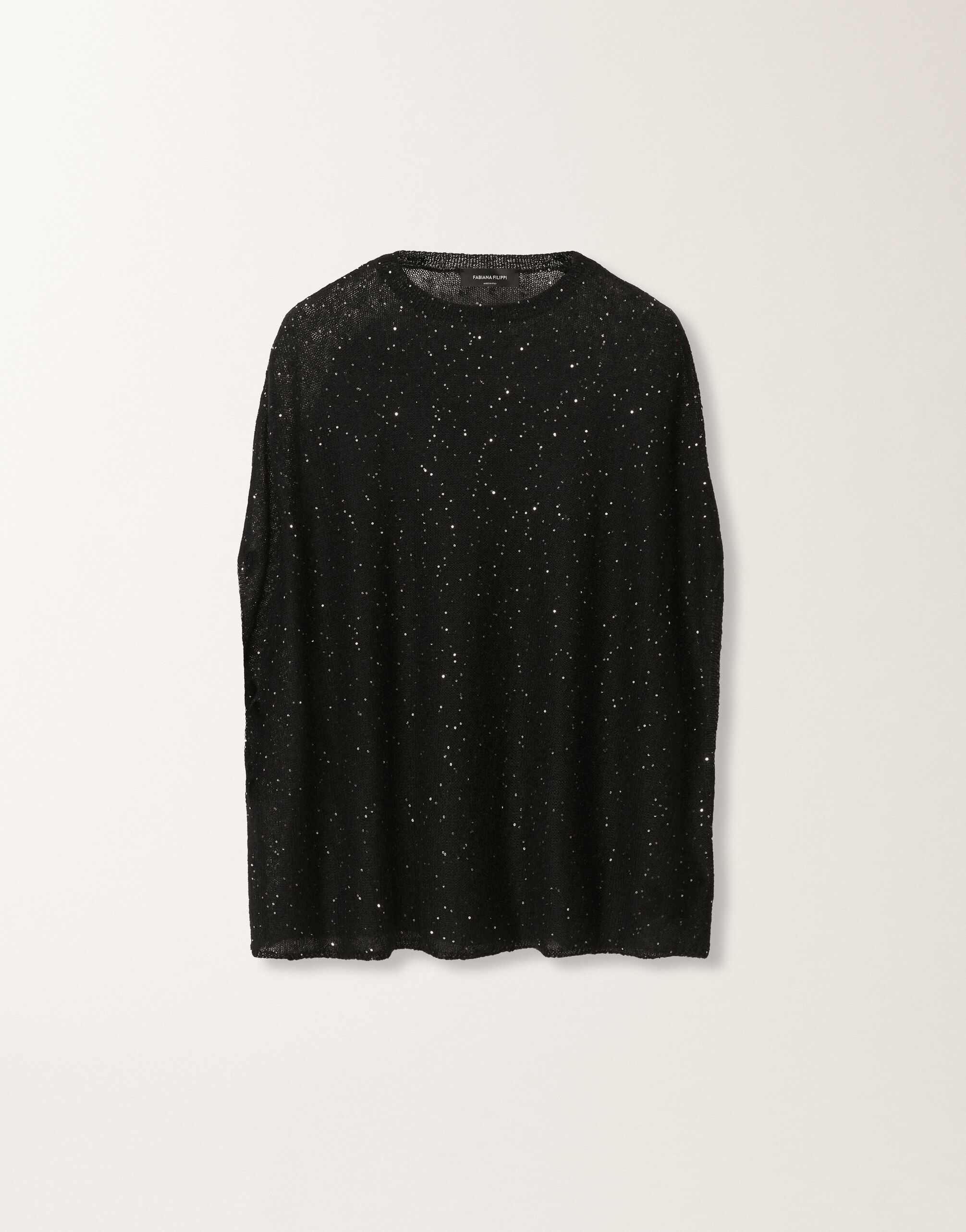 レディースSEQUIN SOFT MOHAIR CREW NECK CAPE ニットウェア | Fabiana Filippi® ファビアナフィリッピ