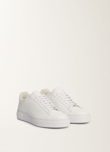 Fabiana Filippi Sneaker aus genarbtem Leder, Weiß Braun ASD215A939L8040000