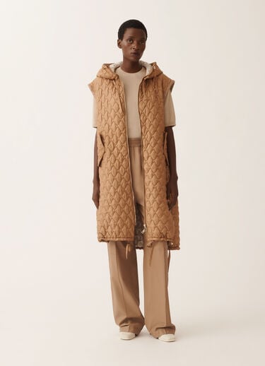 Fabiana Filippi Gilet lungo in tecnico trapuntato, vimini MARRONE CTD215F256L5590000