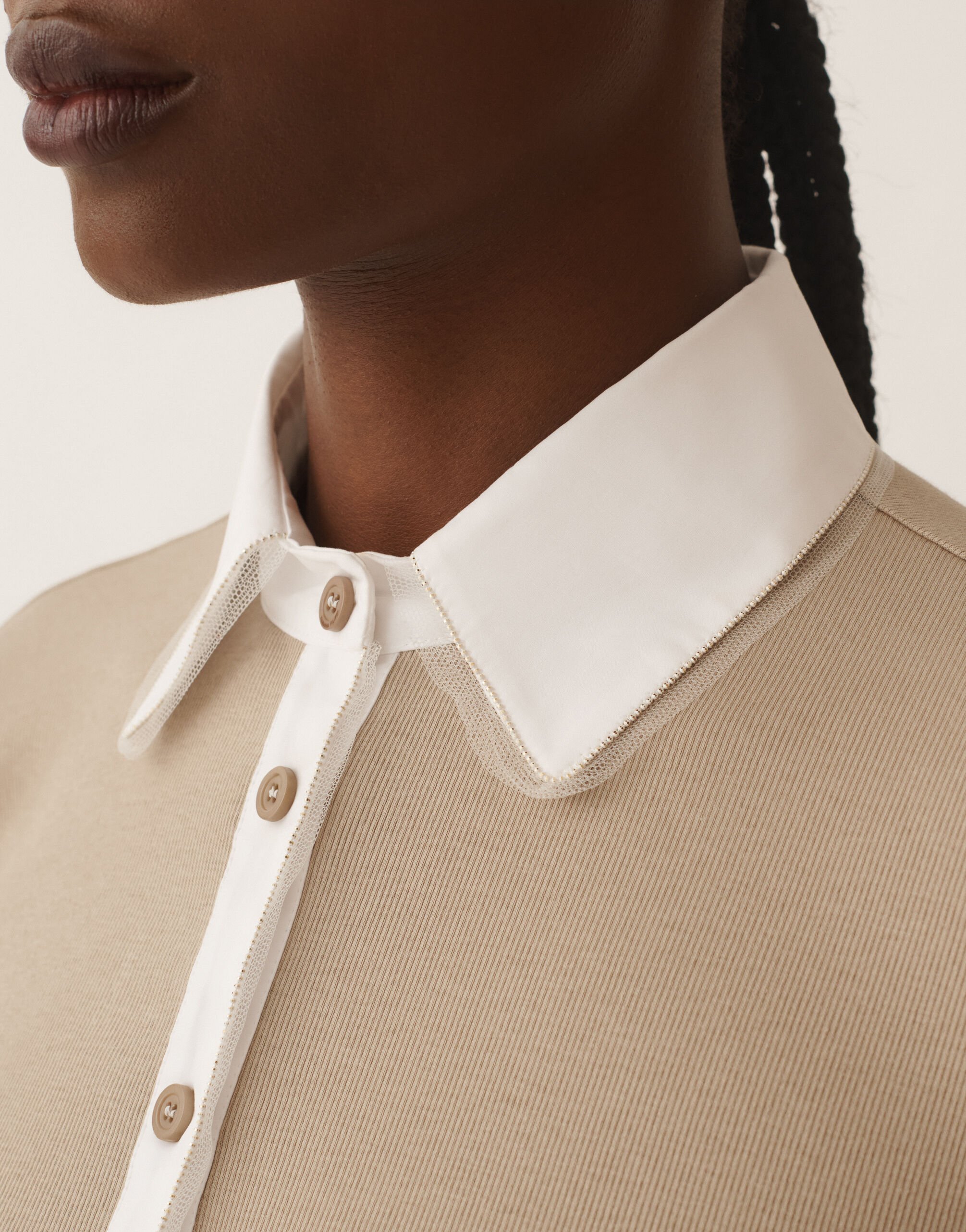 Fabiana Filippi Camiseta de jersey, abedul Beige JED225F596L6860000