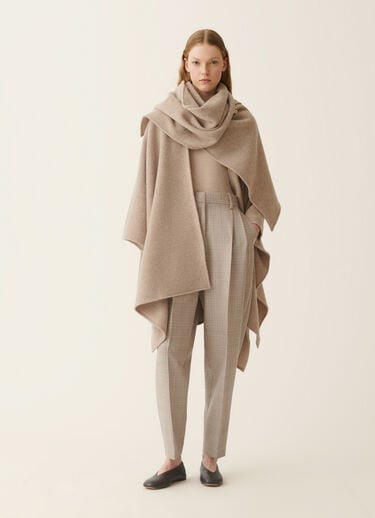 Wool cape with scarf, cachà Fabiana Filippi Wool cape with scarf, cachà Cachà SAD216A907M5370000