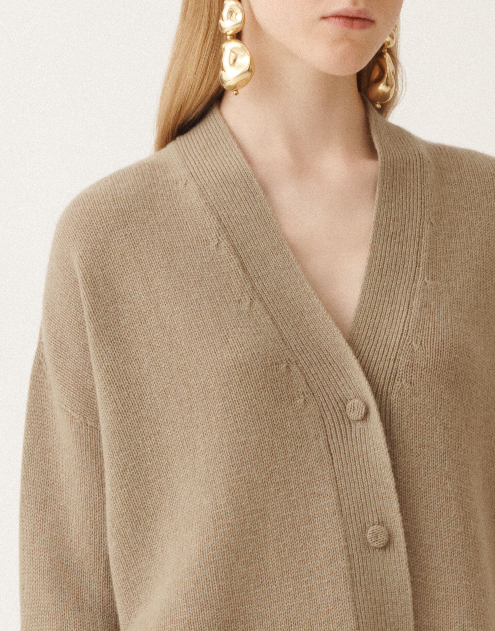 Fabiana Filippi Cardigan aus Kaschmir, Oliv Braun MAD215F014N9000000