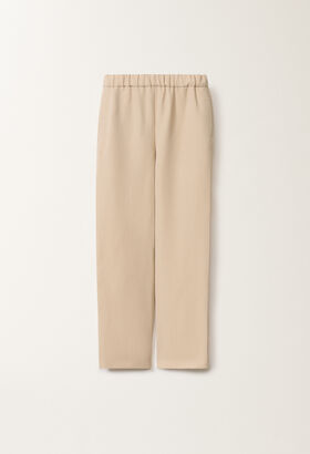 Fabiana Filippi Orvieto linen and viscose trousers, sand BLACK PAD265F291D6230000