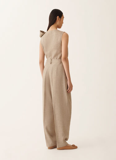 Fabiana Filippi Linen canvas pants, taupe DOVE GREY PAD276F801M1310000