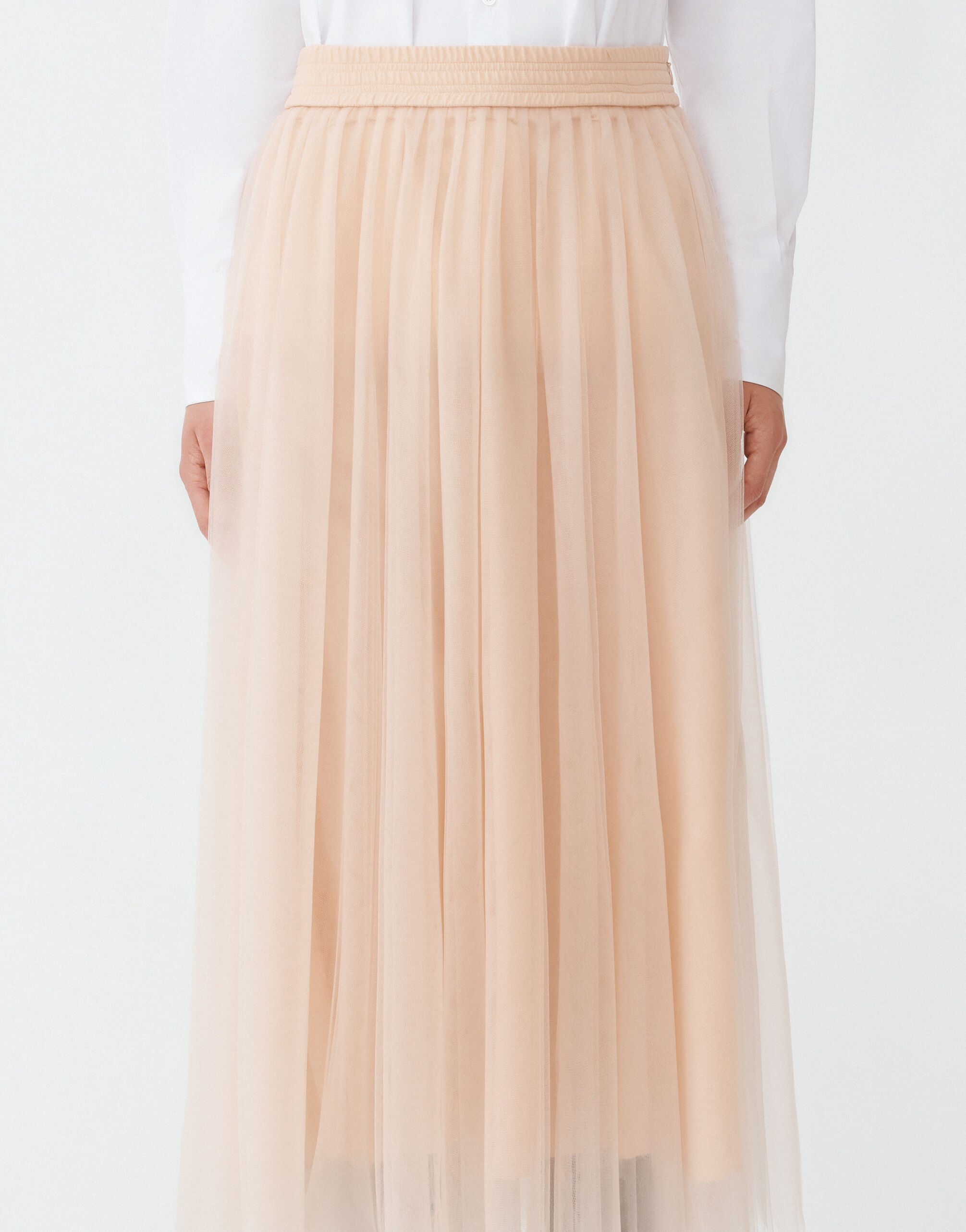 Fabiana Filippi Tulle midi skirt, dusty pink DUSTY PINK GND264F278I9320000