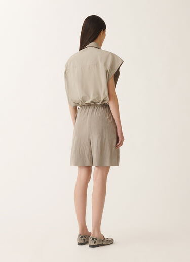 Fabiana Filippi Pleated suede bomber jacket, clay CLAY PLD275F672L3580000