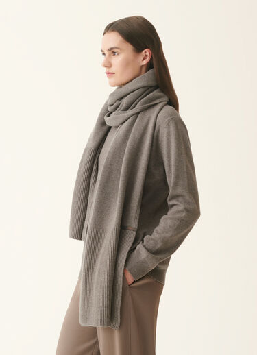 Maxi Platinum scarf, falcon Fabiana Filippi Maxi Platinum scarf, falcon Falcon SAD226A957M2810000