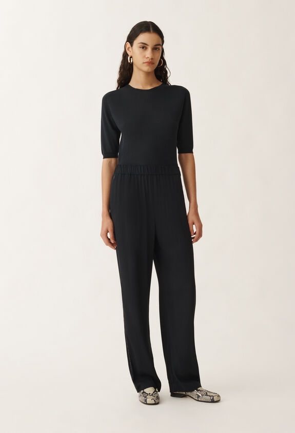 Fabiana Filippi Orvieto stretch sablé trousers, midnight blue BLUE PAD275F827L2350000