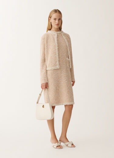 Fabiana Filippi Tweed-effect mini dress, dusty pink and citrine PINK ABD265F175L1670000