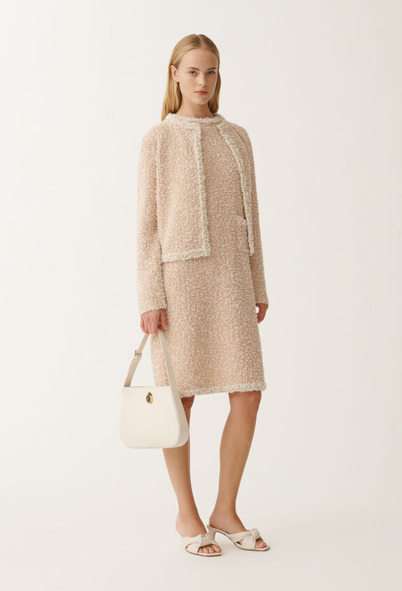 Fabiana Filippi TWEED SLEEVELESS KNIT DRESS PINK ABD265F175L1670000