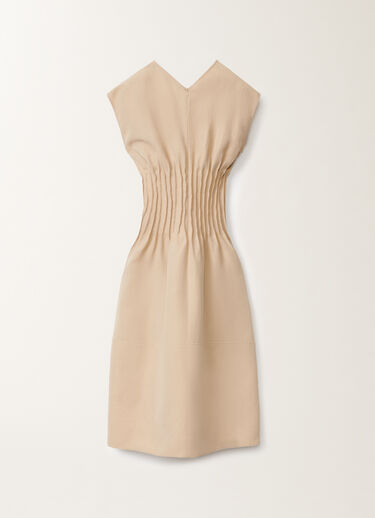 Fabiana Filippi Kleid aus fließendem Leinen-Viskose-Gewebe, sandfarben ECRÜ ABD275F639D5440000