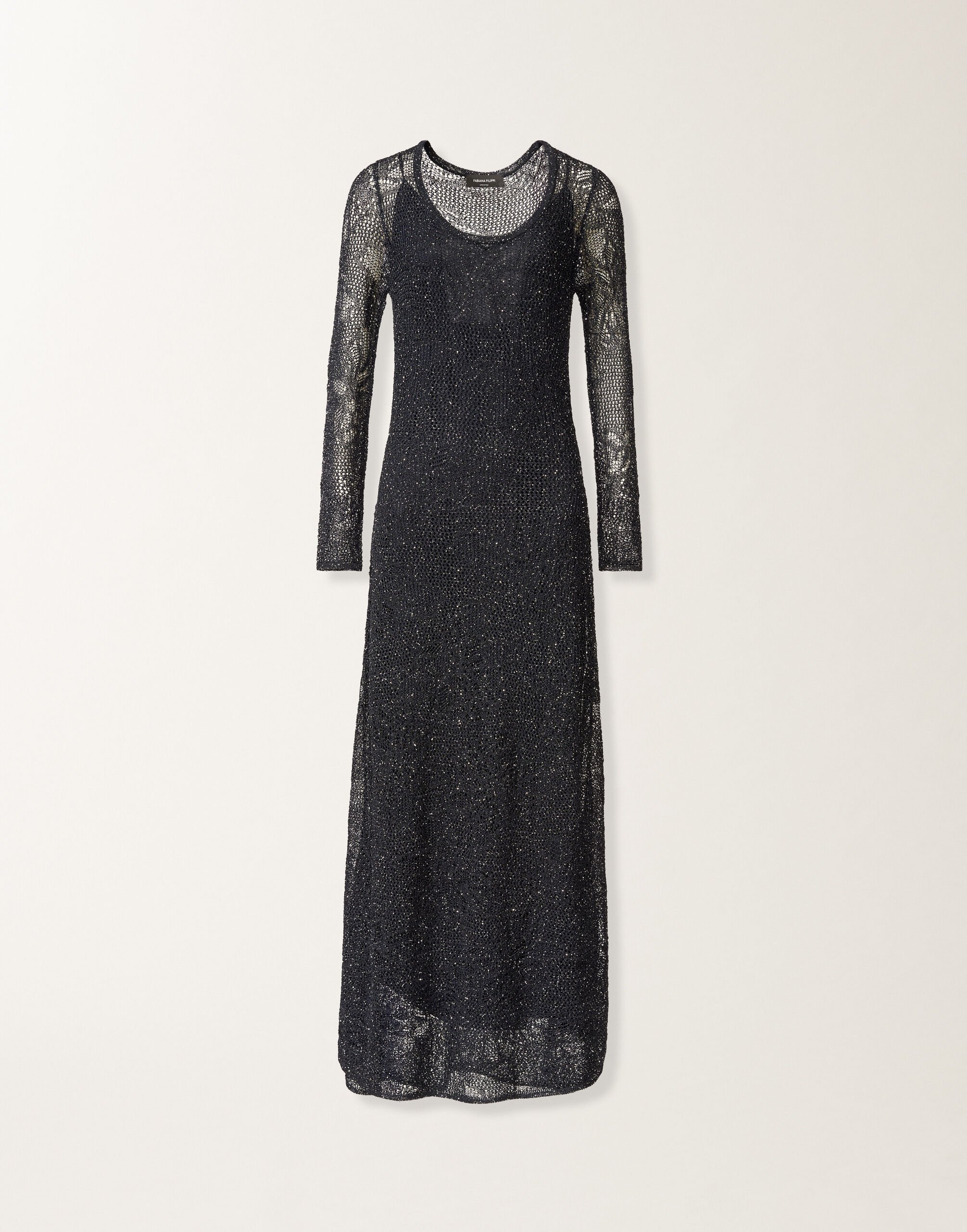 Fabiana Filippi Vestido en micro lentejuelas azul medianoche AZUL MEDIANOCHE ABD276F606D8640000