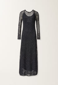 Fabiana Filippi Vestido en micro lentejuelas azul medianoche AZUL MEDIANOCHE ABD276F606D8640000