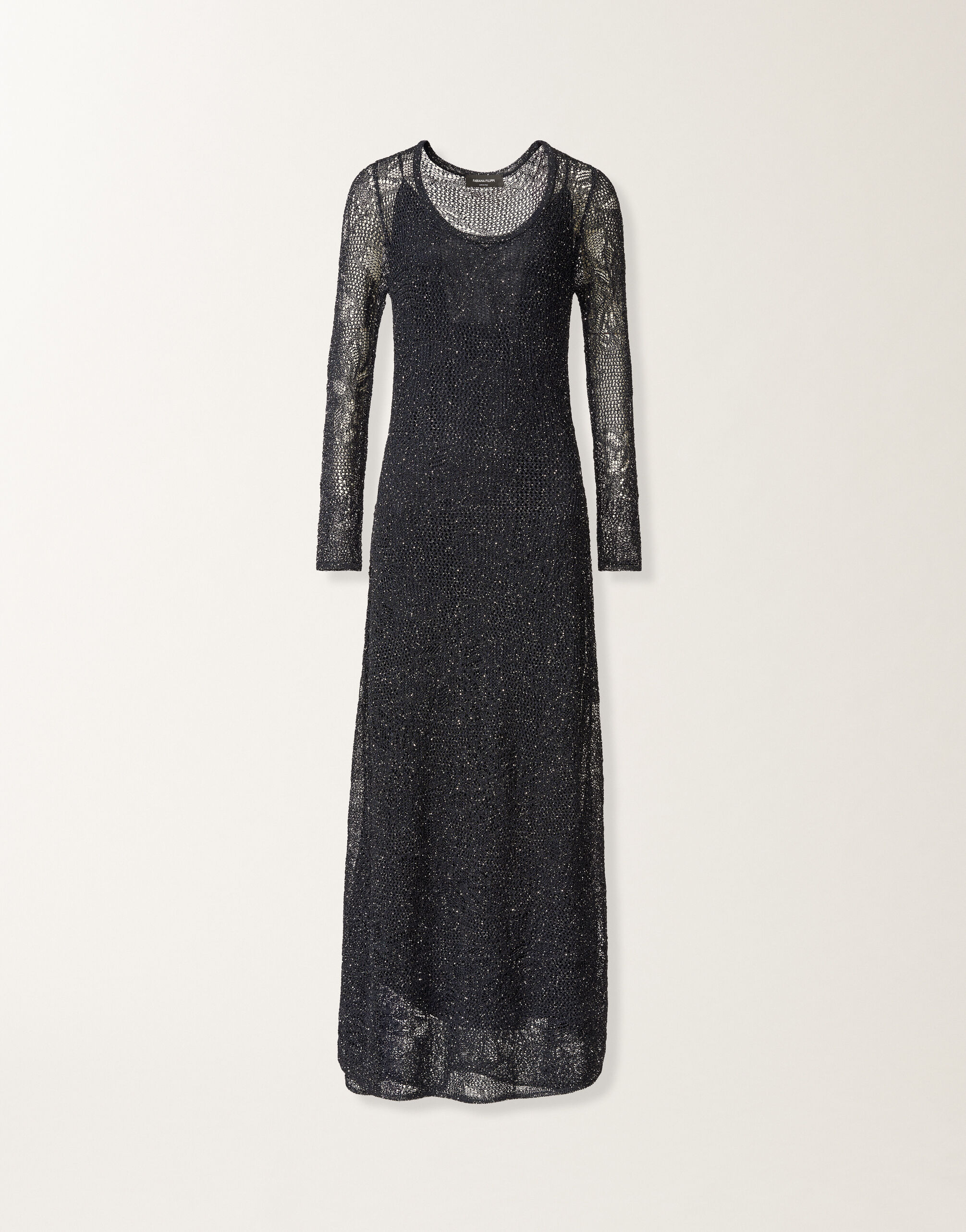 Fabiana Filippi Vestido en micro lentejuelas azul medianoche AZUL MEDIANOCHE ABD276F606D8640000