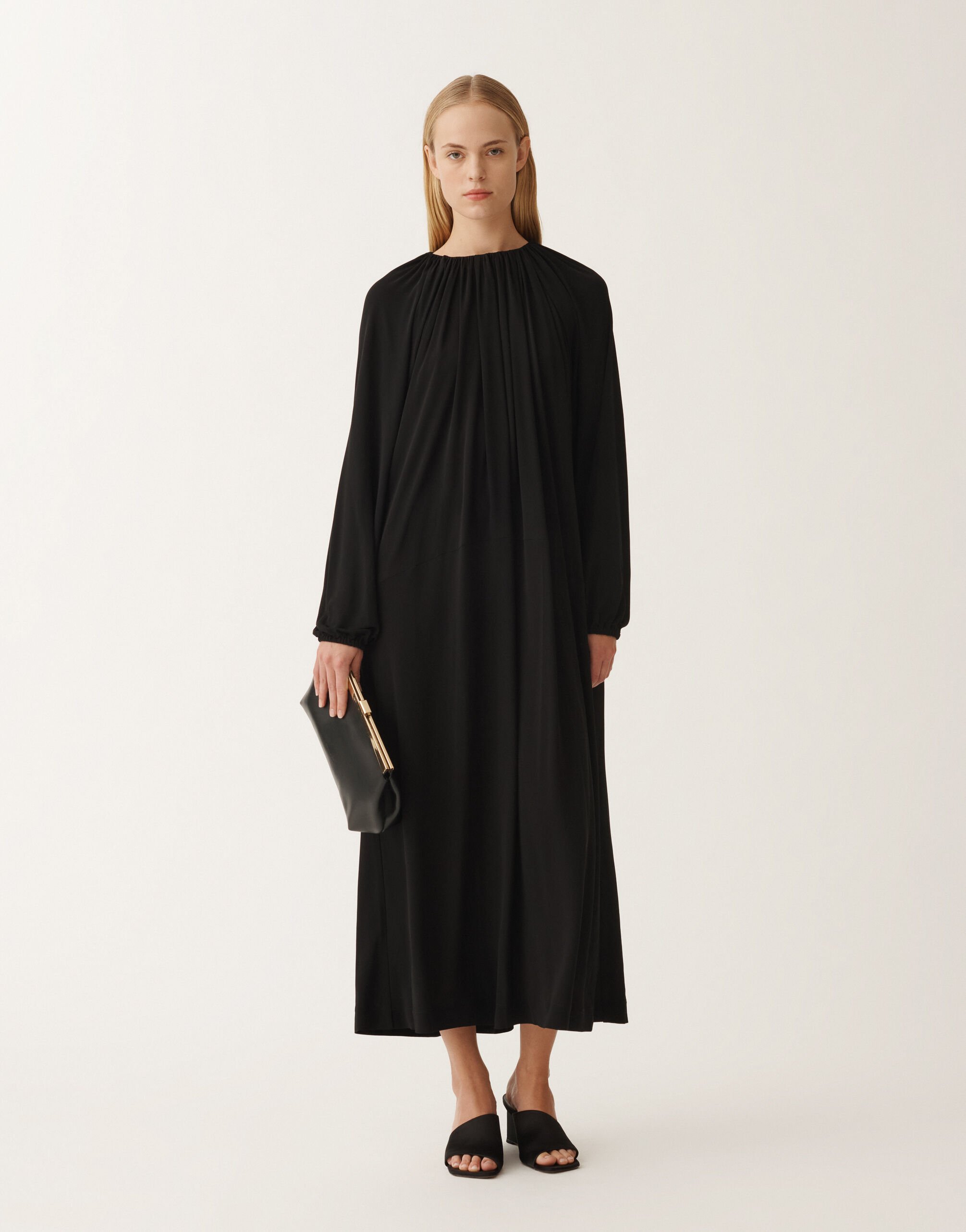 Fabiana Filippi Kleid aus Jersey in Viskose, schwarz SCHWARZ ABD265F189D8060000