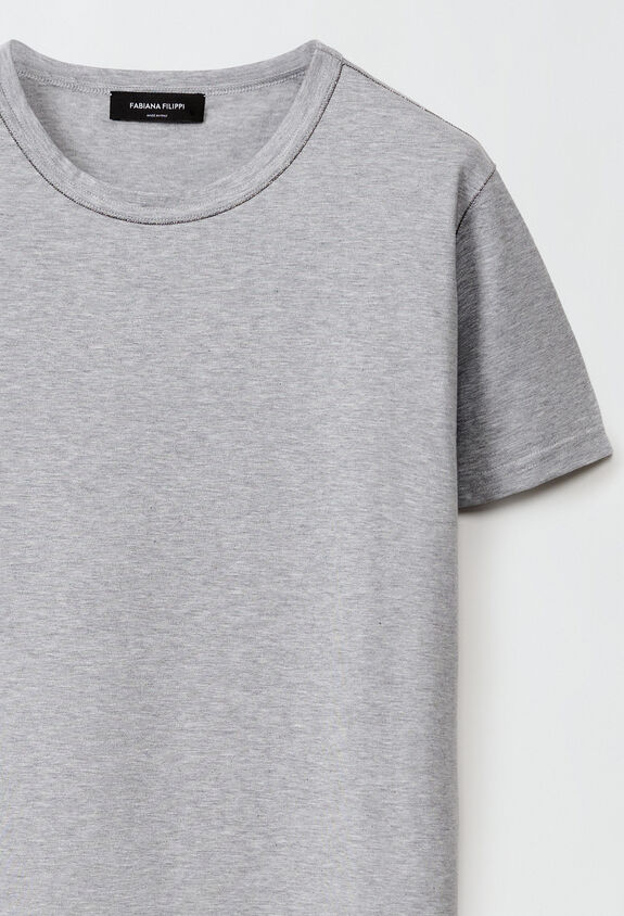 Fabiana Filippi Jersey T-shirt, pebble grey GREY JED224F278SK000000