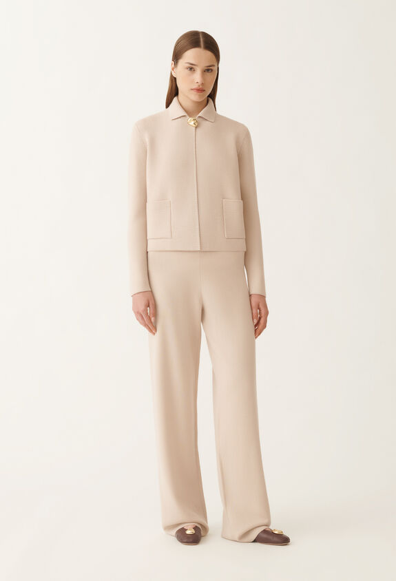 Fabiana Filippi Merino wool jacket, cream PINK GCD215F194D4620000