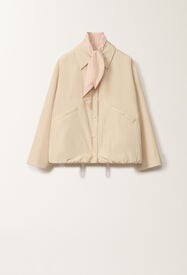 Fabiana Filippi Technical taffeta coach jacket, vanilla WHITE CTD265F247L1930000