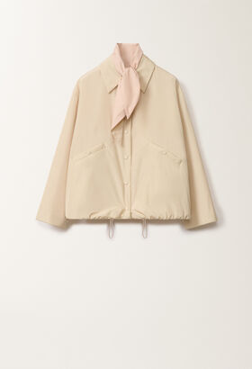 Fabiana Filippi Technical taffeta coach jacket, vanilla WHITE CTD265F225D8040000