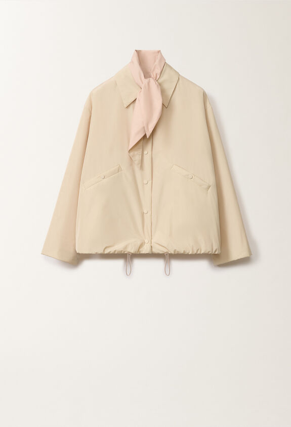 Fabiana Filippi Giacca coach in taffetà tecnico, vaniglia BIANCO CTD265F247L1930000