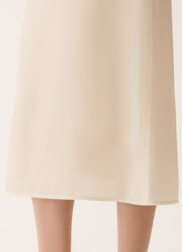 Fabiana Filippi Water-reflective organza midi skirt, butter Butter GND266F406D9420000
